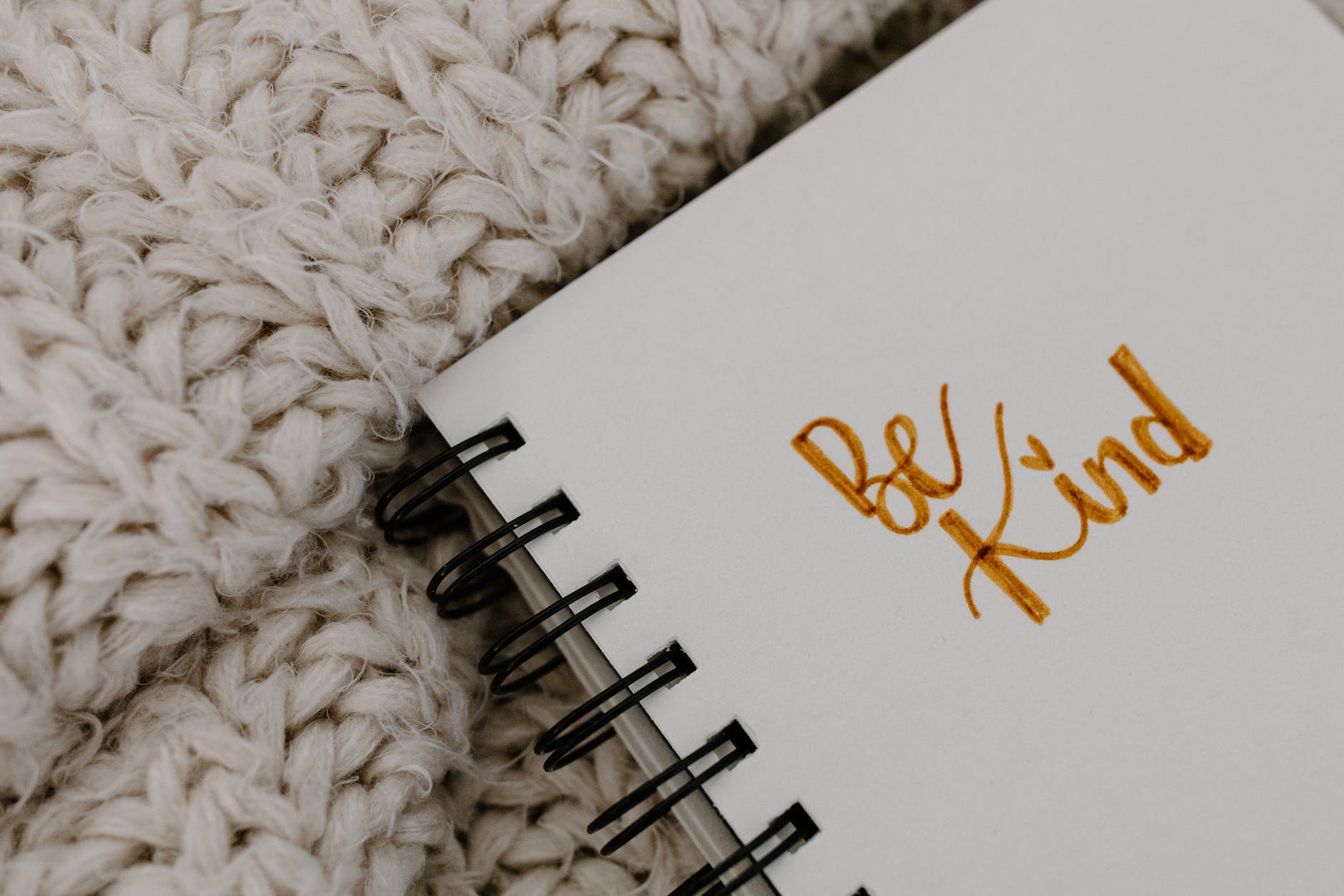 a notebook with affirmation words