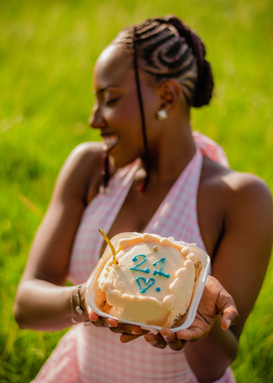 joyful outdoor celebration with birthday cake