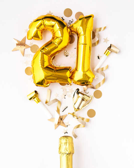 Short and Sweet 21st Birthday Wishes for the New Legal Adult